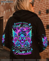 BEHIND EVERY BAD B MESSY BUN SKULL ALL OVER PRINT - TLNT2803245