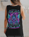 BEHIND EVERY BAD B MESSY BUN SKULL ALL OVER PRINT - TLNT2803245
