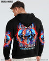 I'M NEVER ALONE 3 SKULLS FLAG ALL OVER PRINT - TLNT3006233