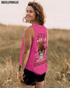 GOD GIFTED ME TWO TITLES MOM AND GRANDMA MESSY BUN SKULL ALL OVER PRINT  - TLNZ0204251