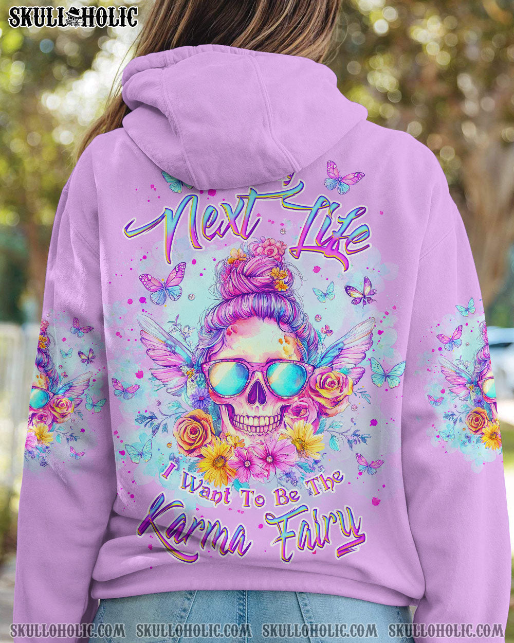 KARMA FAIRY SKULL MESSY BUN ALL OVER PRINT - TLNZ0304251