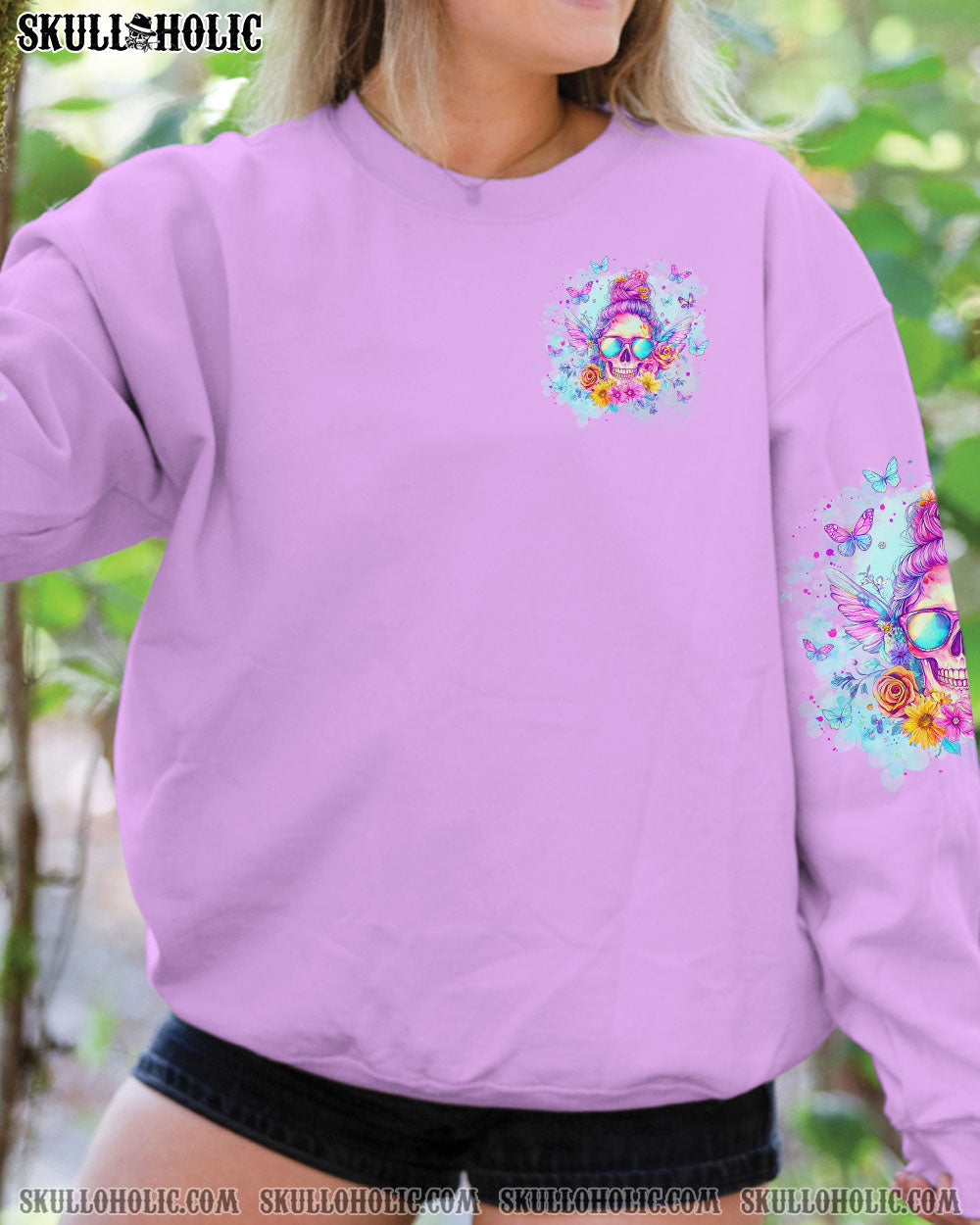 KARMA FAIRY SKULL MESSY BUN ALL OVER PRINT - TLNZ0304251