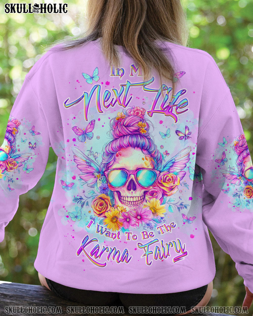 KARMA FAIRY SKULL MESSY BUN ALL OVER PRINT - TLNZ0304251