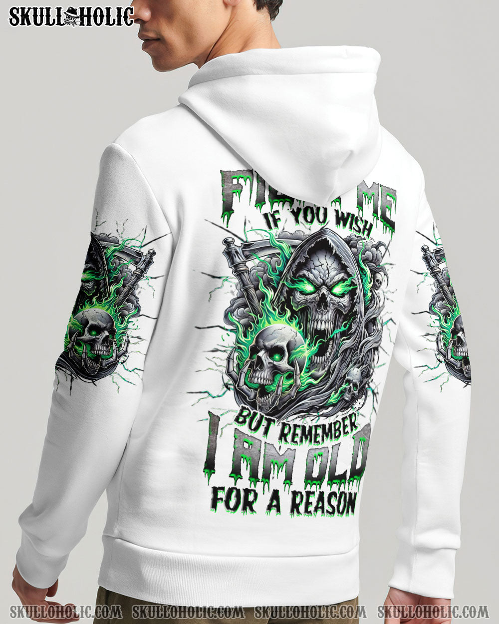 FIGHT ME IF YOU WISH REAPER SKULL ALL OVER PRINT -  TLNZ0802251