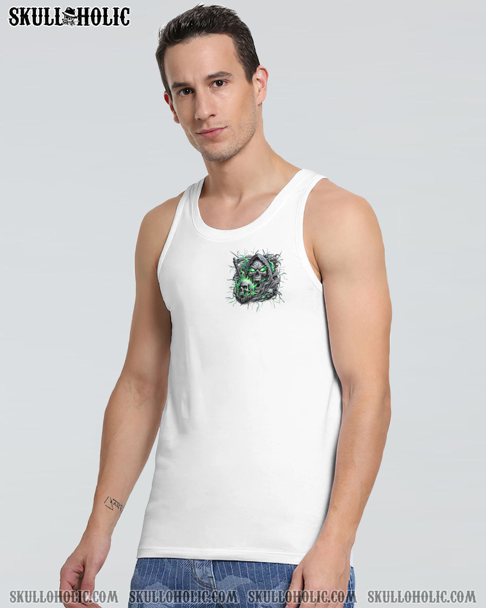 FIGHT ME IF YOU WISH REAPER SKULL ALL OVER PRINT -  TLNZ0802251