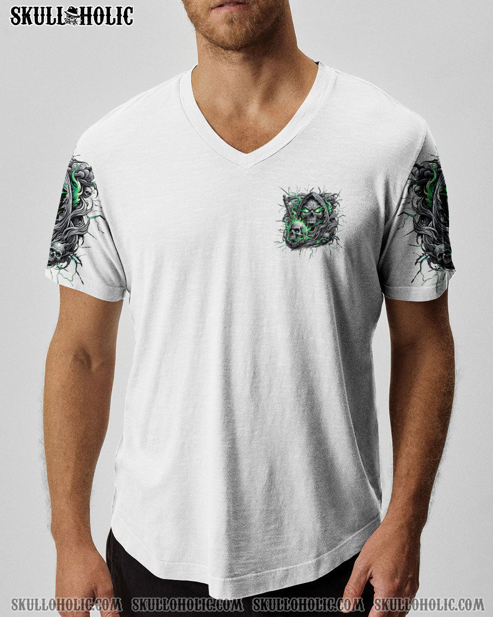 FIGHT ME IF YOU WISH REAPER SKULL ALL OVER PRINT -  TLNZ0802251