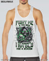 FIGHT ME IF YOU WISH REAPER SKULL ALL OVER PRINT -  TLNZ0802251