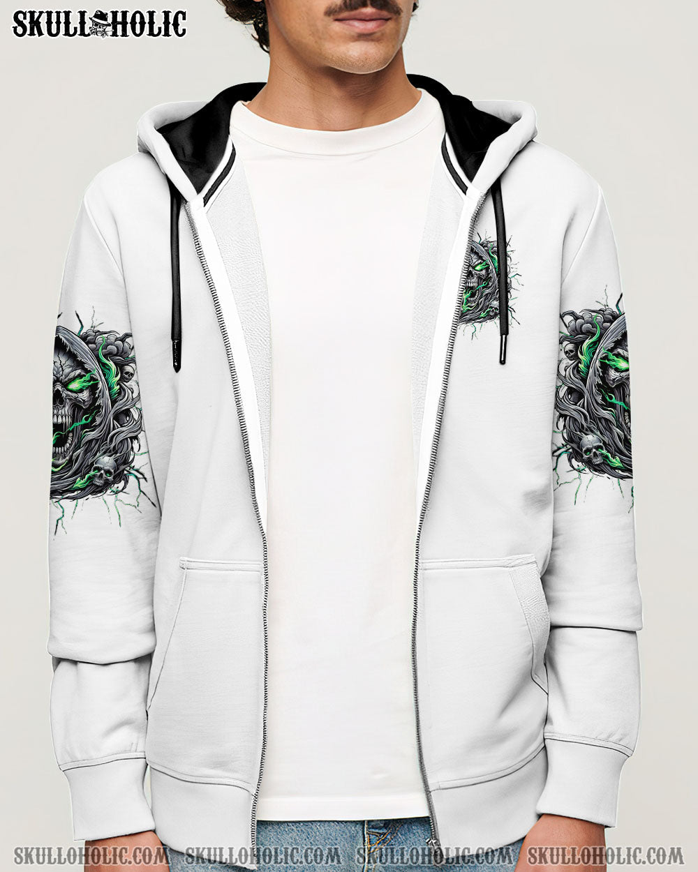 FIGHT ME IF YOU WISH REAPER SKULL ALL OVER PRINT -  TLNZ0802251