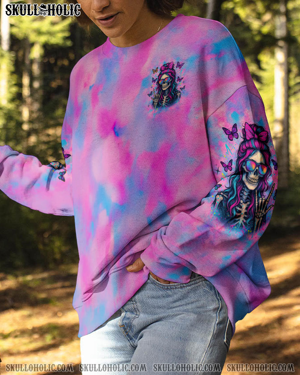 I DO WHAT I WANT MESSY BUN SKULL ALL OVER PRINT  - TLNZ0805253