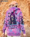 I DO WHAT I WANT MESSY BUN SKULL ALL OVER PRINT  - TLNZ0805253