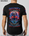 RESPECT IS EARNED SKULL FLAG ALL OVER PRINT - TLNZ0806232