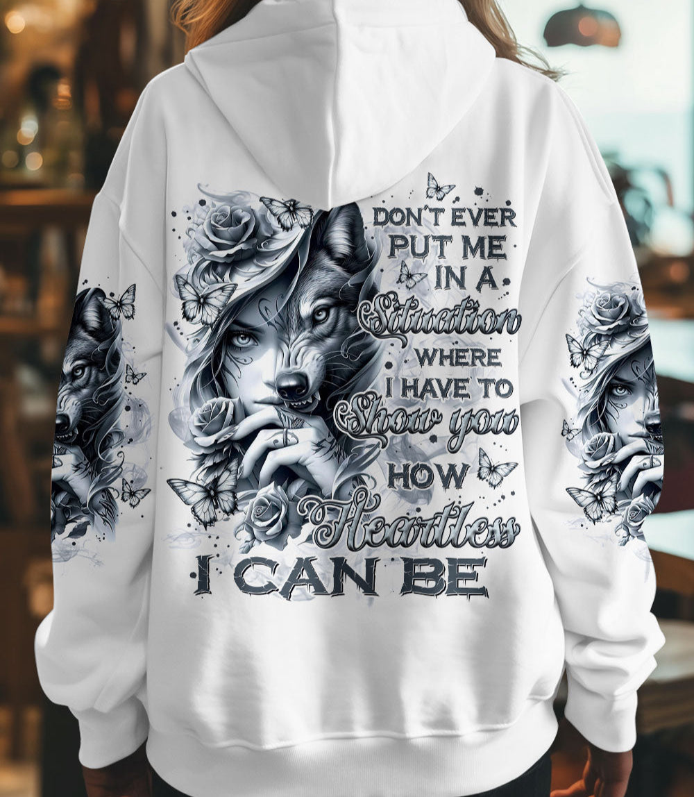 HOW HEARTLESS I CAN BE WOLF LADY ALL OVER PRINT - TLNZ1003251