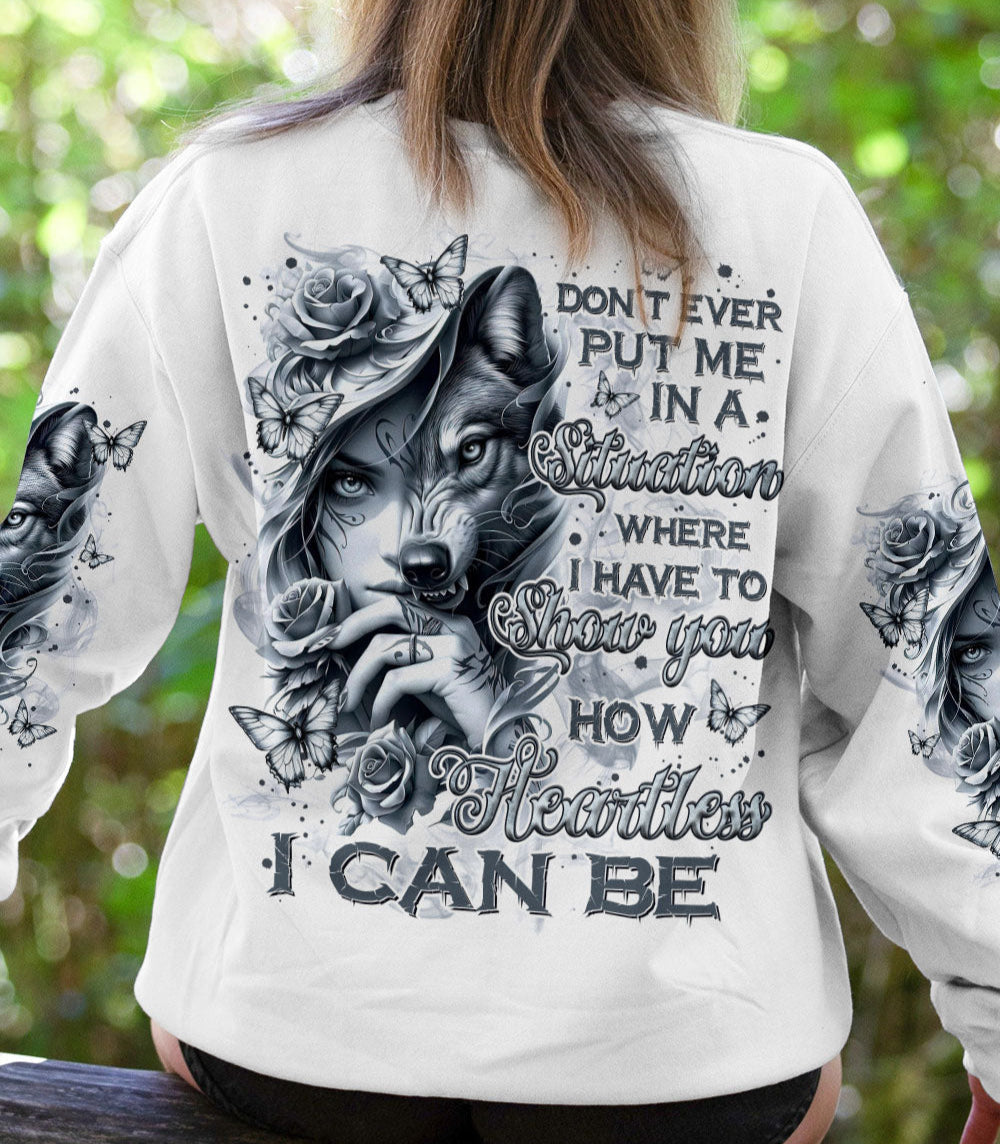 HOW HEARTLESS I CAN BE WOLF LADY ALL OVER PRINT - TLNZ1003251