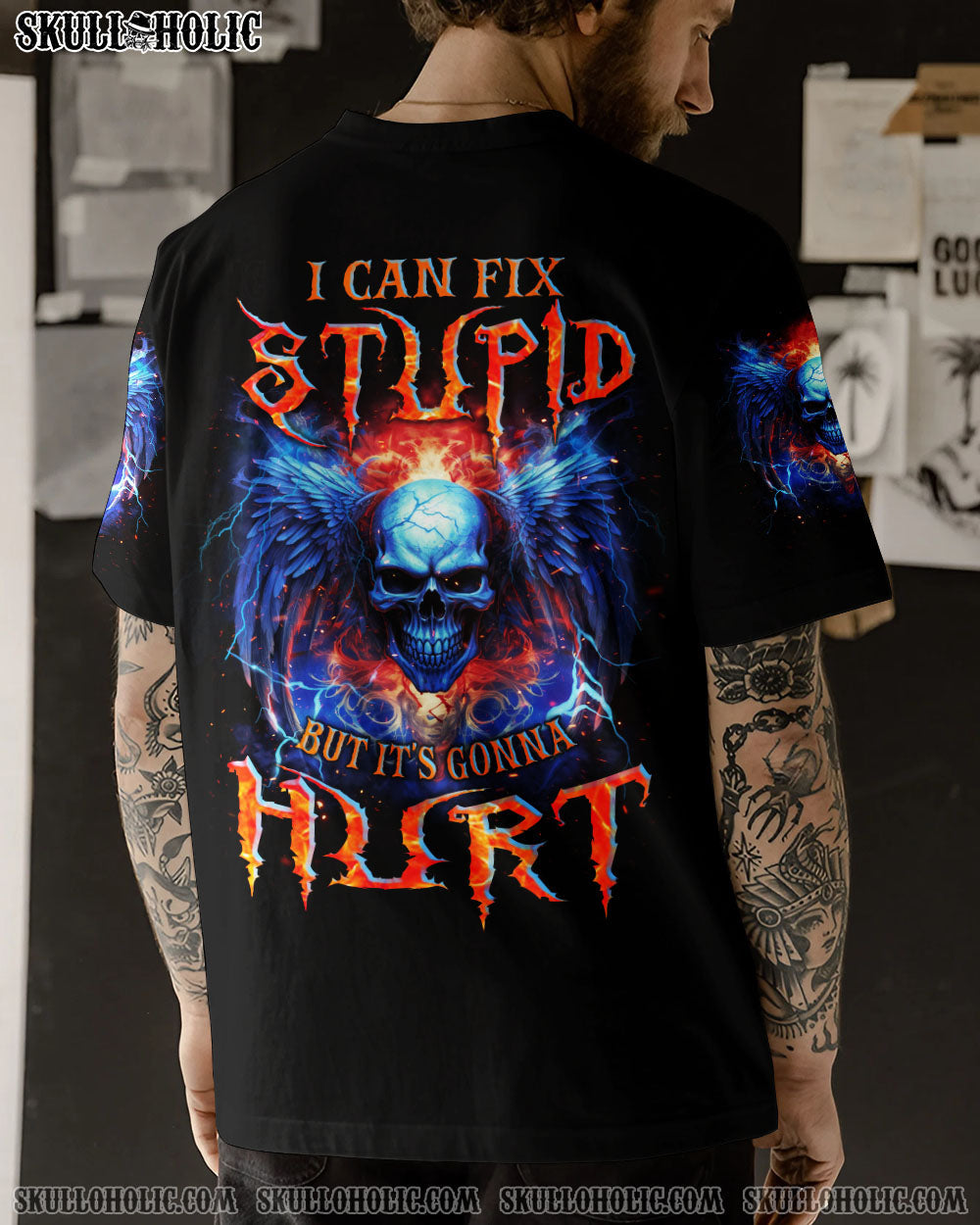 I CAN FIX STUPID SKULL ALL OVER PRINT - TLNZ1109231
