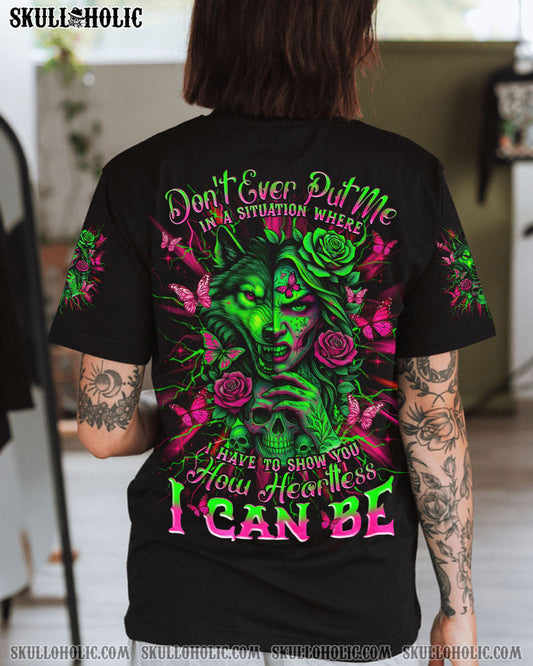 HOW HEARTLESS I CAN BE SKULL WOLF ALL OVER PRINT -  TLNZ1204252