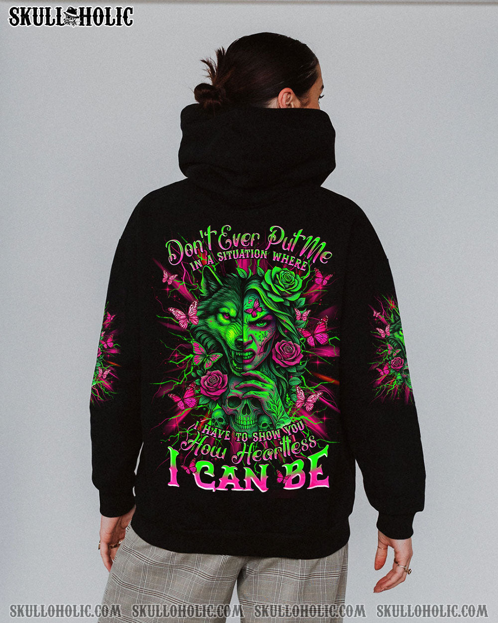 HOW HEARTLESS I CAN BE SKULL WOLF ALL OVER PRINT -  TLNZ1204252