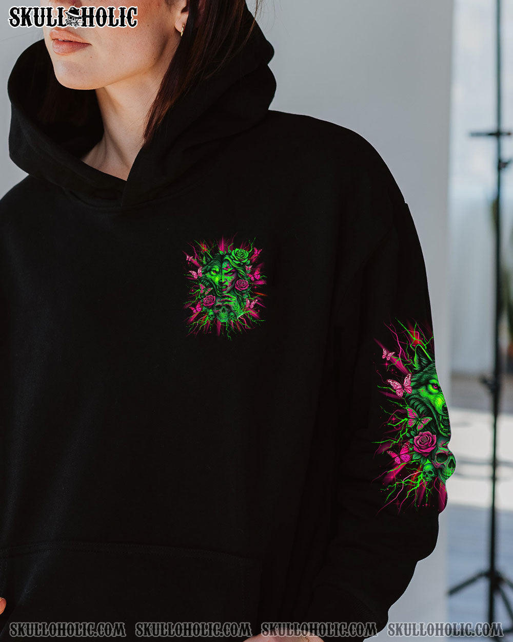 HOW HEARTLESS I CAN BE SKULL WOLF ALL OVER PRINT -  TLNZ1204252