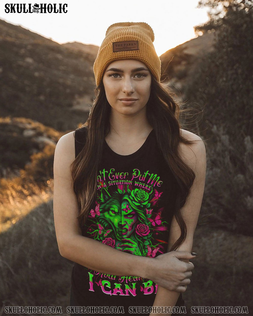 HOW HEARTLESS I CAN BE SKULL WOLF ALL OVER PRINT -  TLNZ1204252