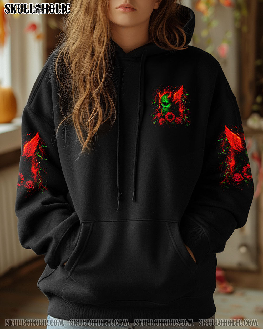 BE CAREFUL WHEN I'M SILENT SKULL DEVIL  ALL OVER PRINT   - TLNZ1804253