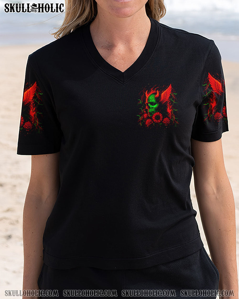 BE CAREFUL WHEN I'M SILENT SKULL DEVIL  ALL OVER PRINT   - TLNZ1804253