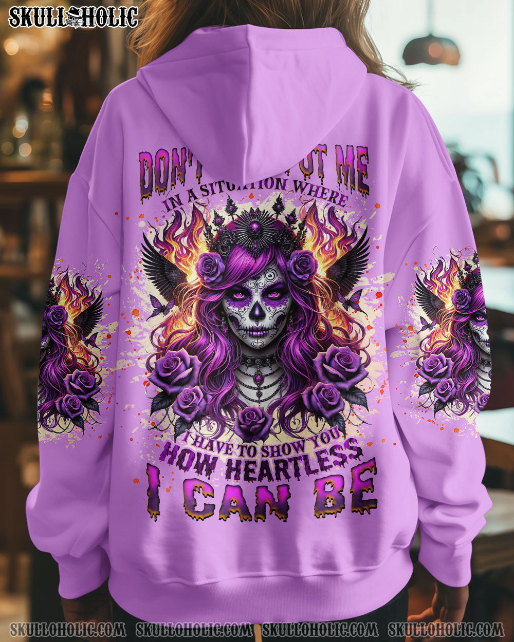 HOW HEARTLESS I CAN BE SKULL LADY ALL OVER PRINT - TLNZ2012241