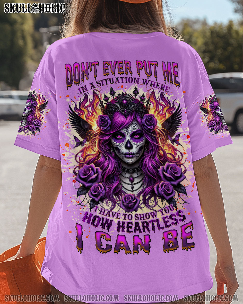 HOW HEARTLESS I CAN BE SKULL LADY ALL OVER PRINT - TLNZ2012241