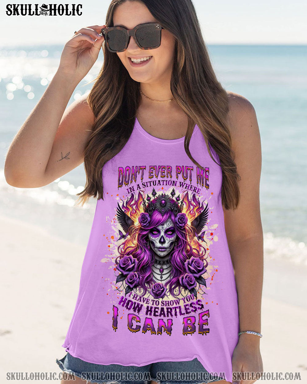 HOW HEARTLESS I CAN BE SKULL LADY ALL OVER PRINT - TLNZ2012241