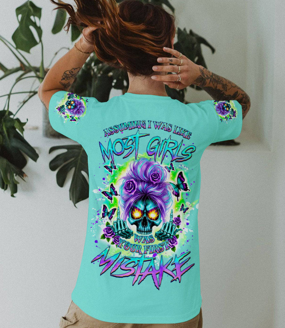 ASSUMING I WAS LIKE MOST GIRLS SKULL MESSY BUN ALL OVER PRINT - TLNZ2103253