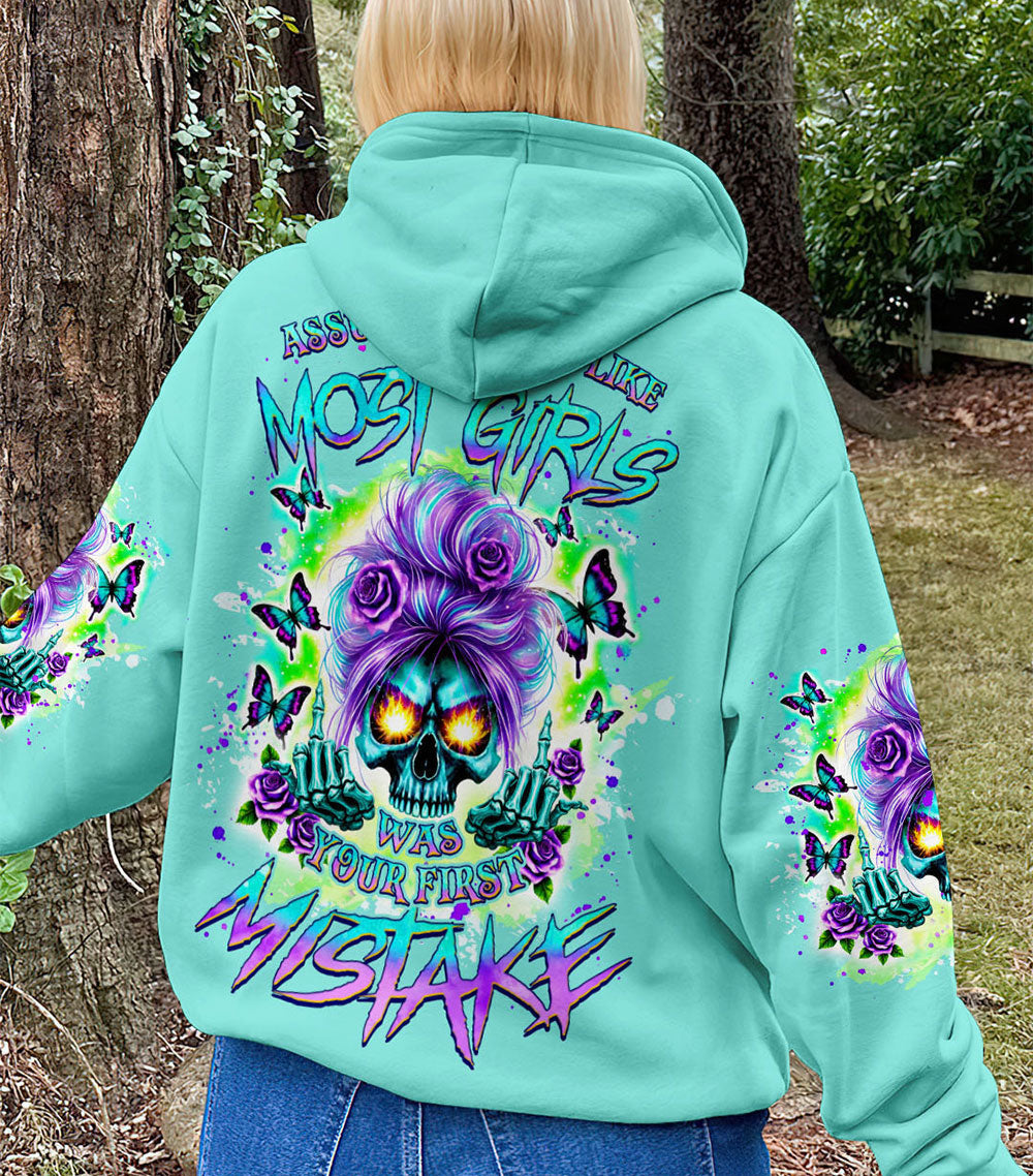 ASSUMING I WAS LIKE MOST GIRLS SKULL MESSY BUN ALL OVER PRINT - TLNZ2103253