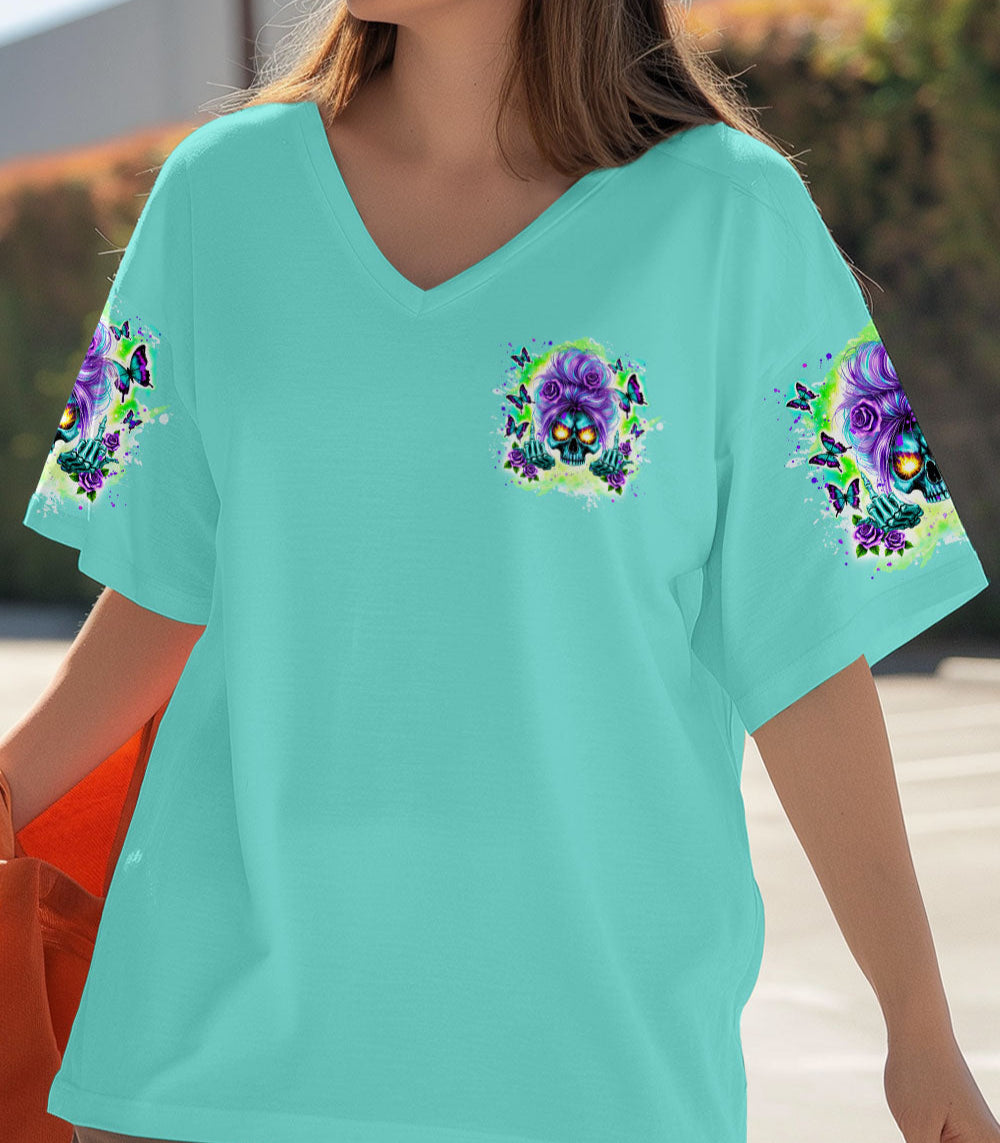 ASSUMING I WAS LIKE MOST GIRLS SKULL MESSY BUN ALL OVER PRINT - TLNZ2103253