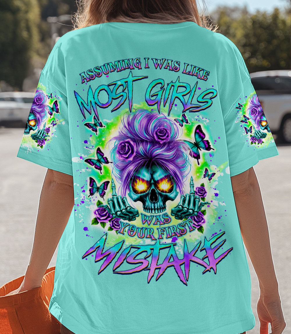 ASSUMING I WAS LIKE MOST GIRLS SKULL MESSY BUN ALL OVER PRINT - TLNZ2103253