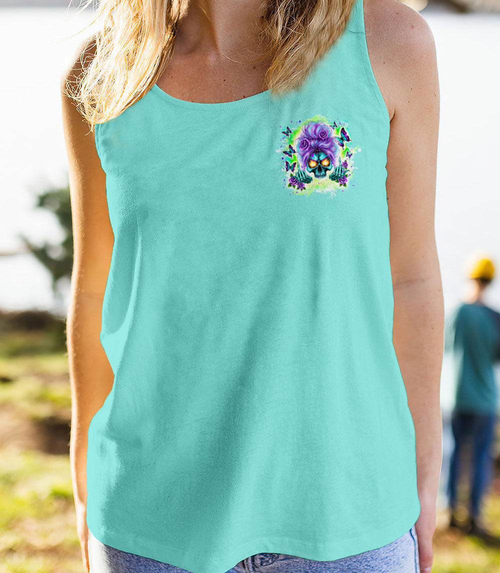 ASSUMING I WAS LIKE MOST GIRLS SKULL MESSY BUN ALL OVER PRINT - TLNZ2103253