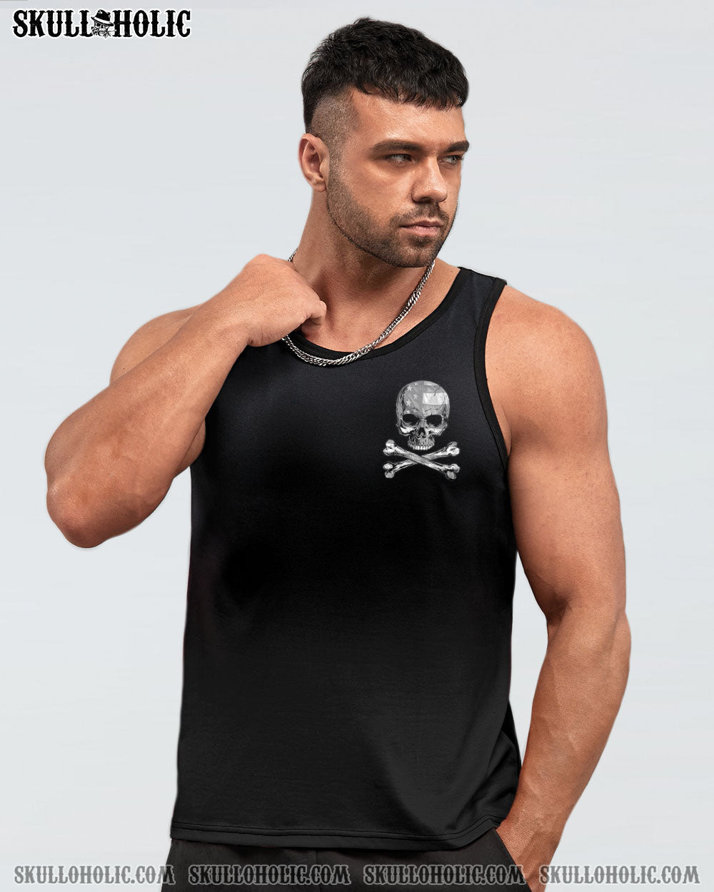 ZERO F GIVEN BONES SKULL B&W FLAG ALL OVER PRINT - TLNZ2304243