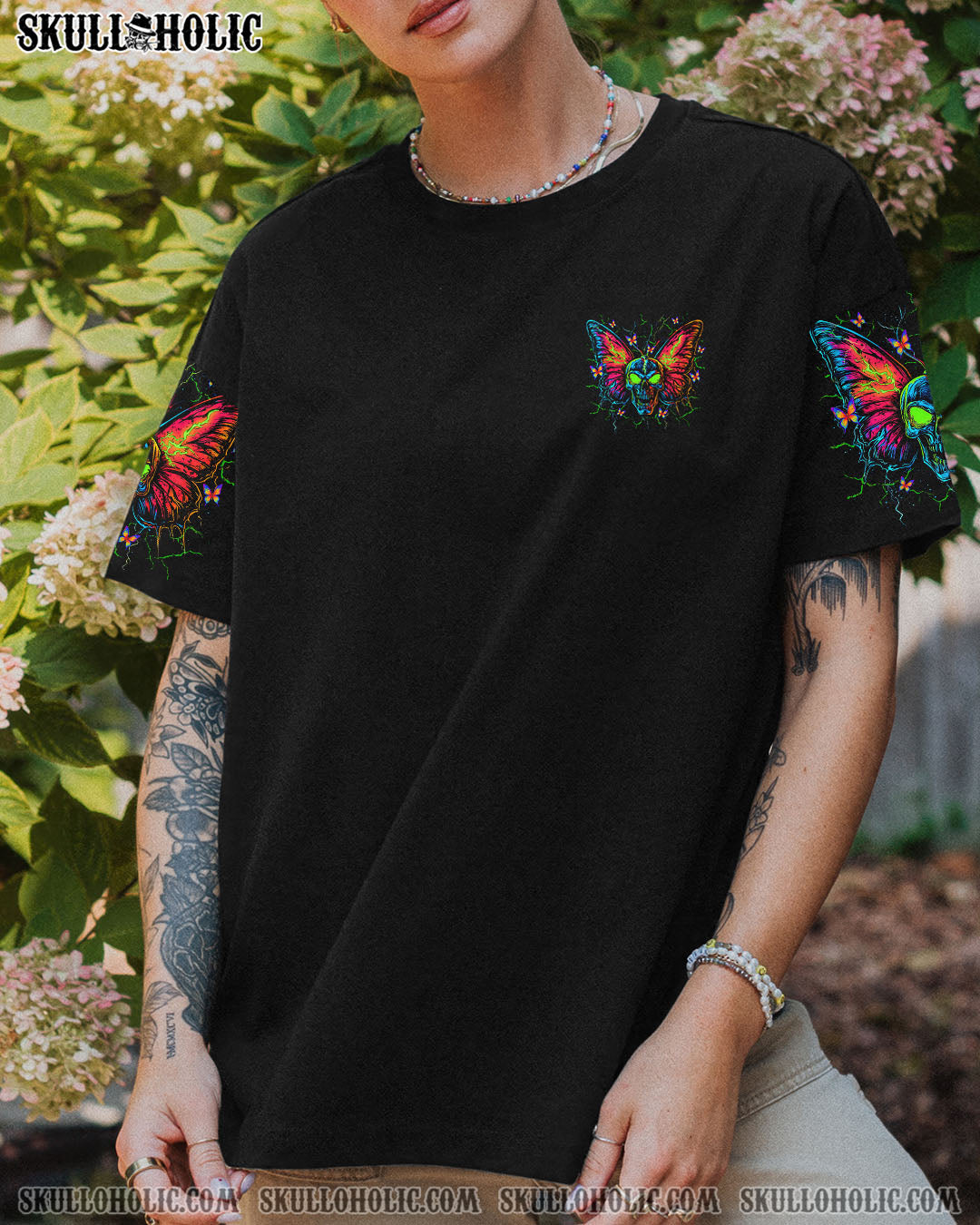 HOW HEARTLESS I CAN BE SKULL BUTTERFLY ALL OVER PRINT - TLNZ2404254