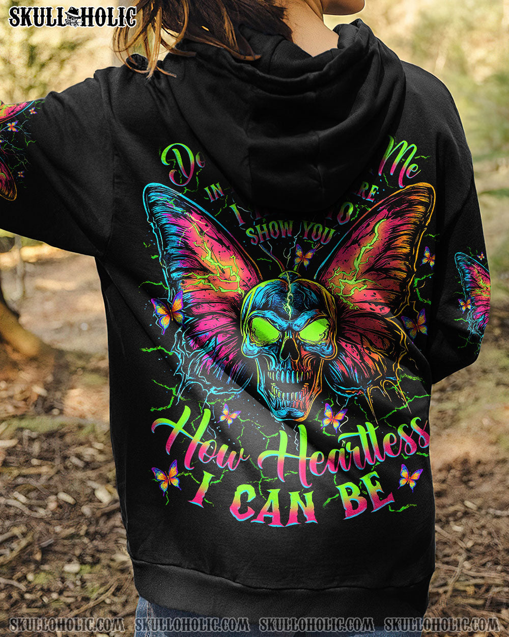 HOW HEARTLESS I CAN BE SKULL BUTTERFLY ALL OVER PRINT - TLNZ2404254