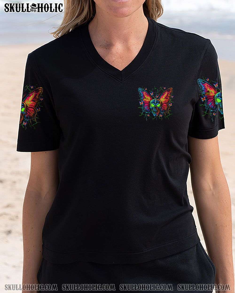 HOW HEARTLESS I CAN BE SKULL BUTTERFLY ALL OVER PRINT - TLNZ2404254