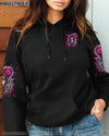 DON'T TRY TO FIGURE ME OUT SKULL MESSY BUN ALL OVER PRINT   - TLNZ2503251