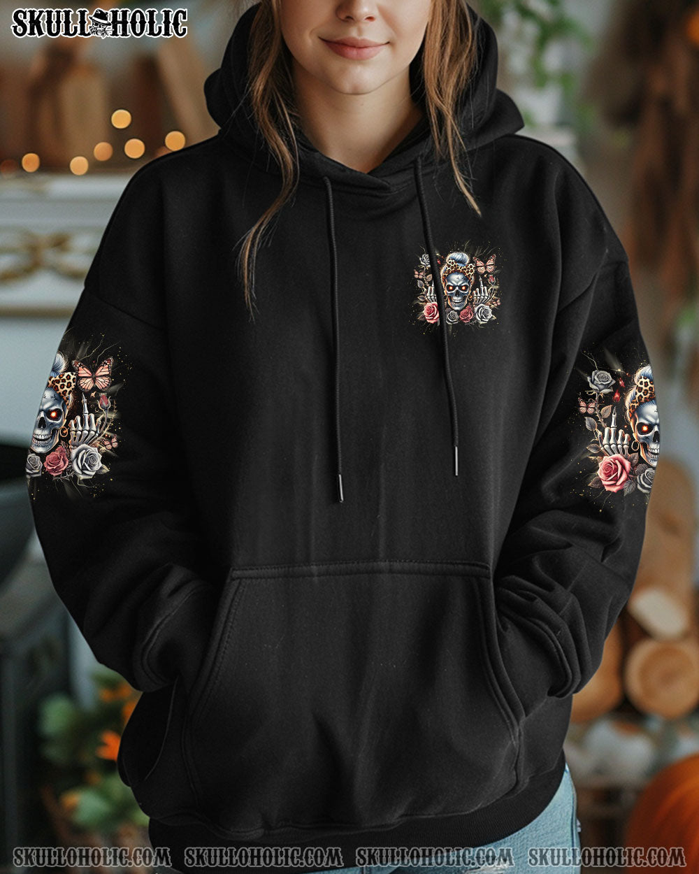 BUT DID YOU DIE MOM LIFE SKULL MESSY BUN ALL OVER PRINT - TLNZ2603251