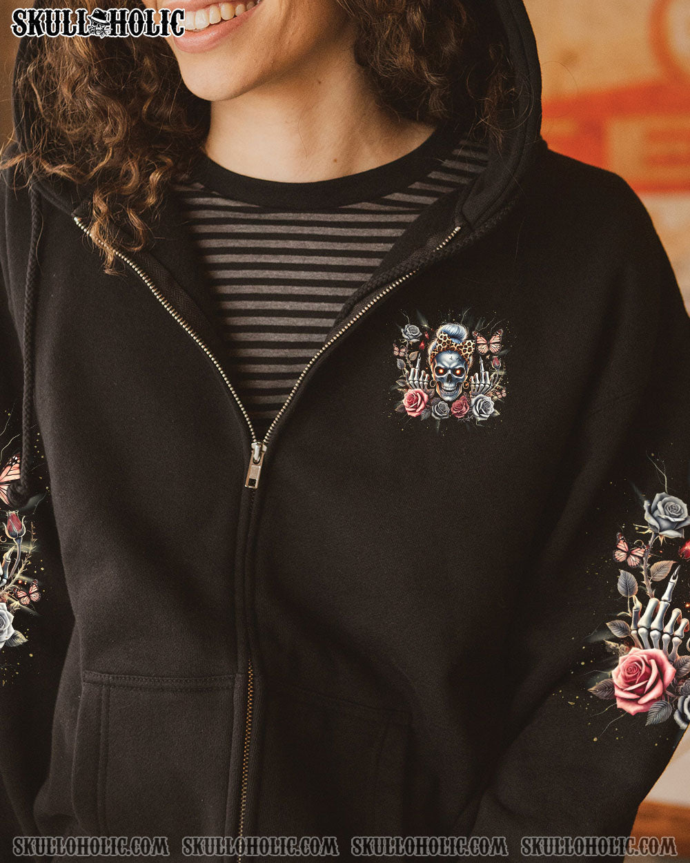 BUT DID YOU DIE MOM LIFE SKULL MESSY BUN ALL OVER PRINT - TLNZ2603251