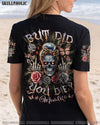 BUT DID YOU DIE MOM LIFE SKULL MESSY BUN ALL OVER PRINT - TLNZ2603251