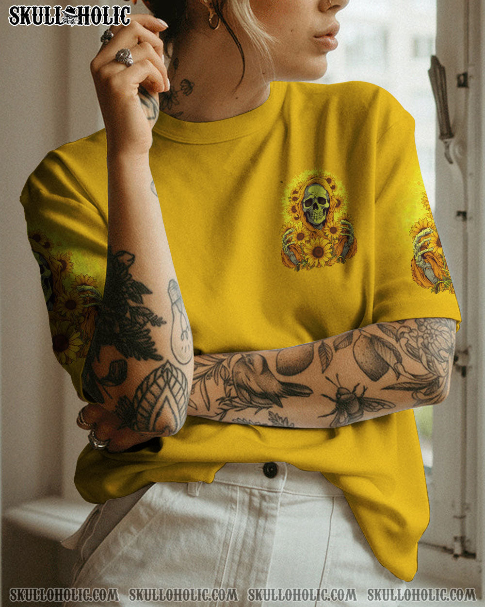 I'M BLUNT BECAUSE GOD ROLLED ME SUNFLOWER REAPER ALL OVER PRINT - TLNZ2606233