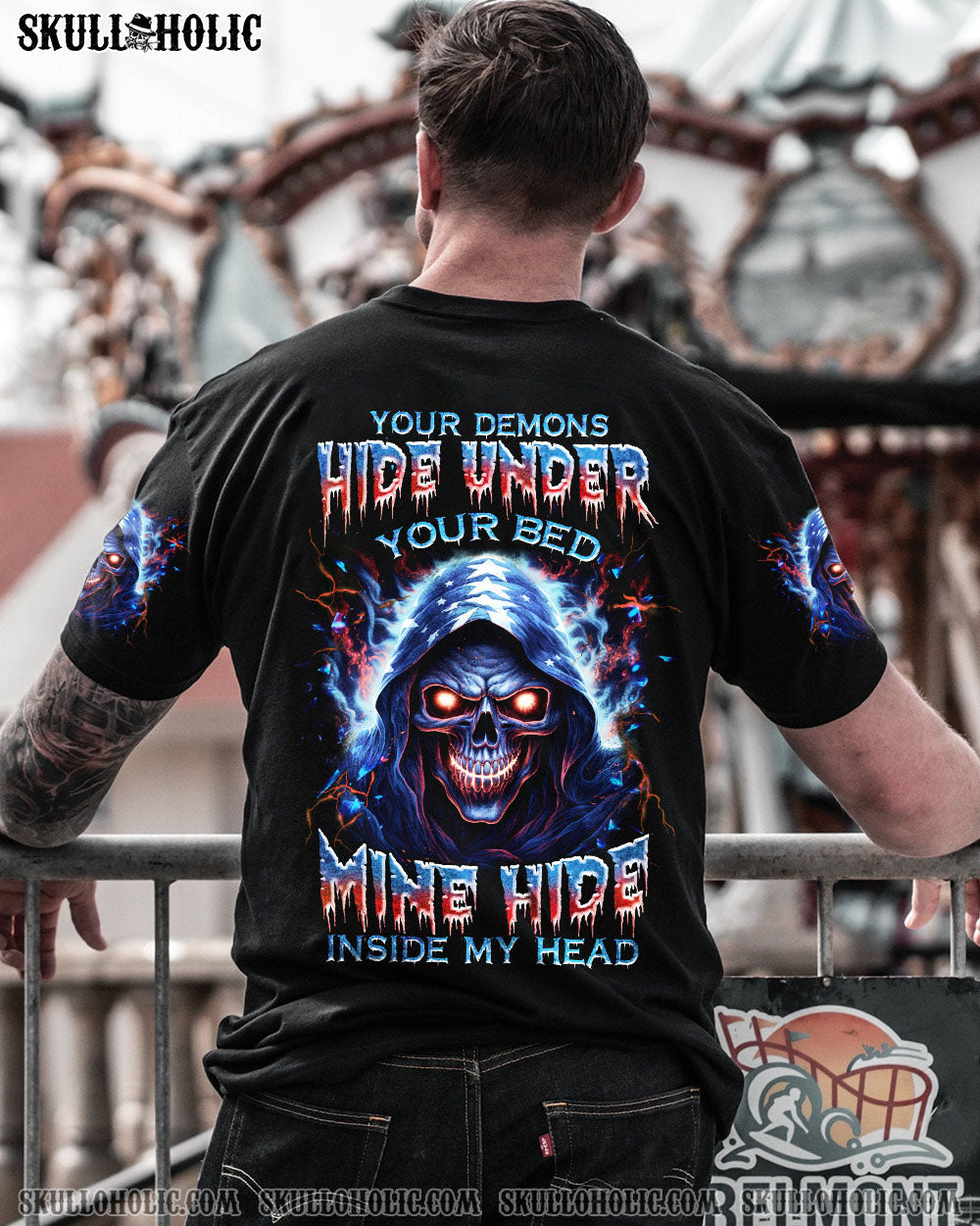 YOUR DEMONS HIDE UNDER YOUR BED SKULL REAPER ALL OVER PRINT - TLNZ2609232