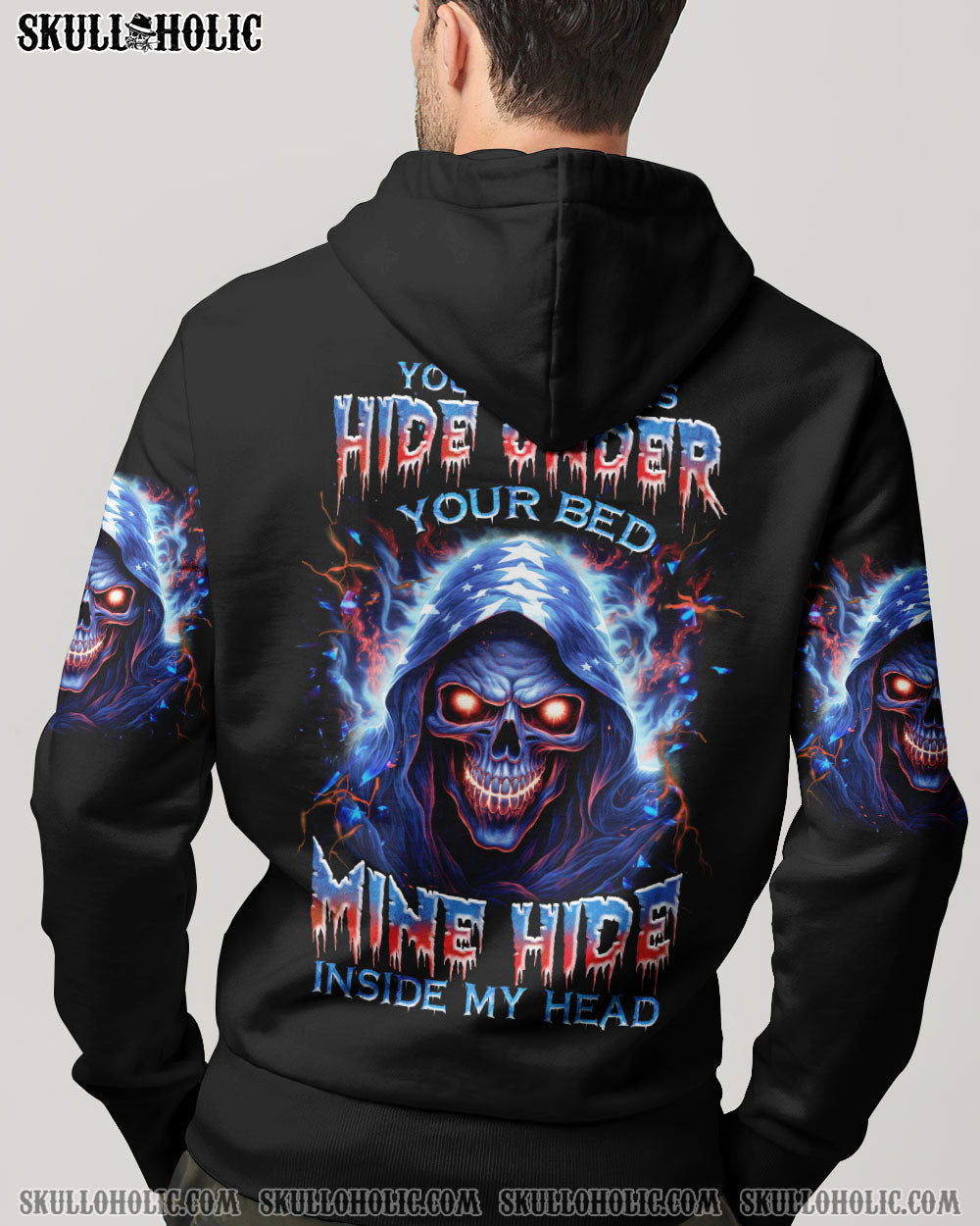 YOUR DEMONS HIDE UNDER YOUR BED SKULL REAPER ALL OVER PRINT - TLNZ2609232