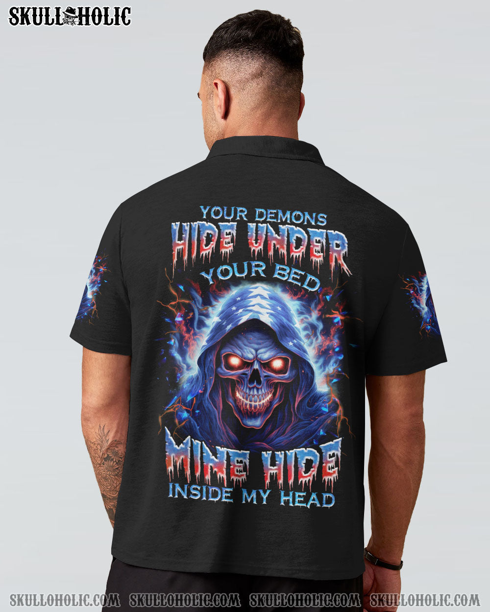 YOUR DEMONS HIDE UNDER YOUR BED SKULL REAPER ALL OVER PRINT - TLNZ2609232