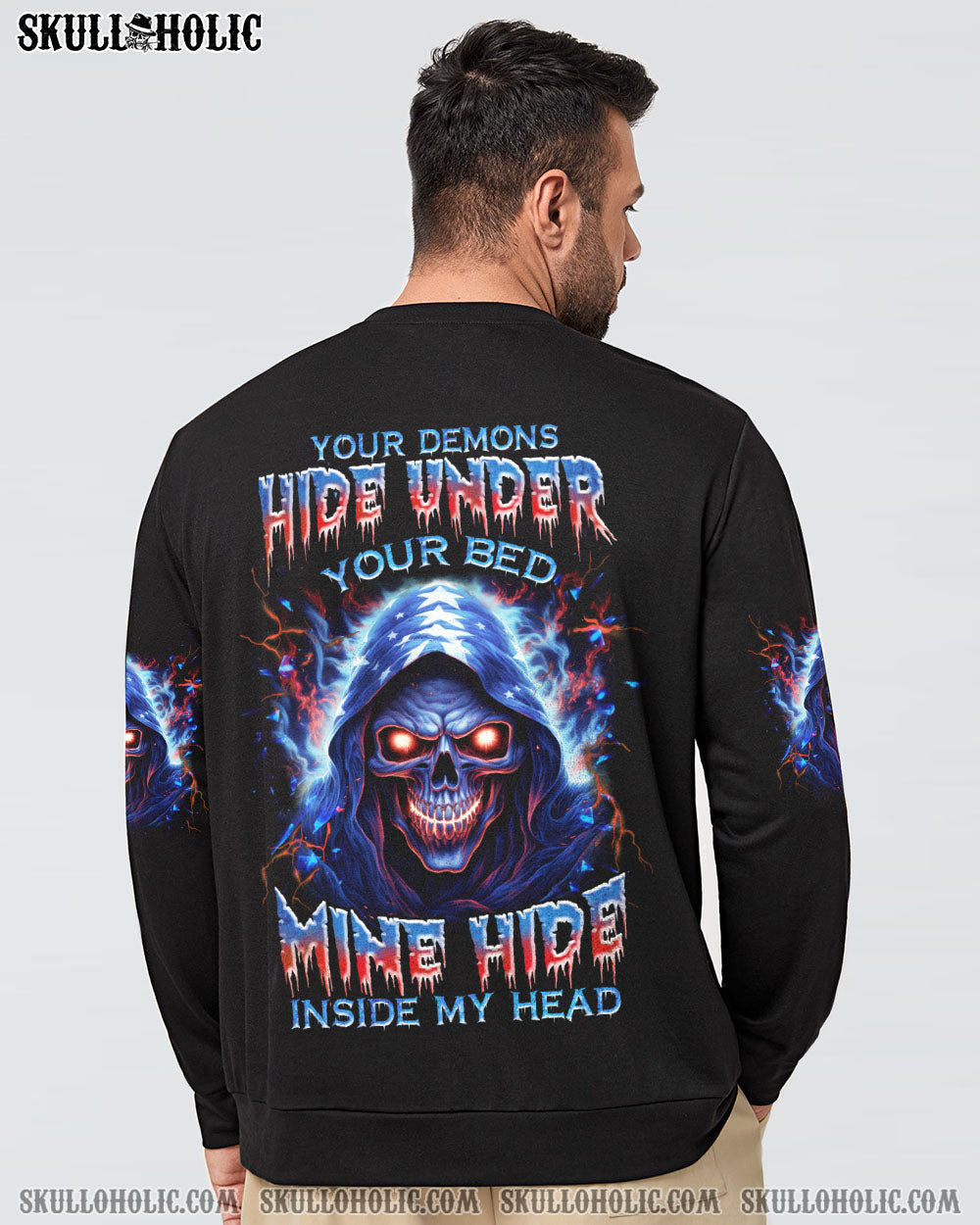 YOUR DEMONS HIDE UNDER YOUR BED SKULL REAPER ALL OVER PRINT - TLNZ2609232