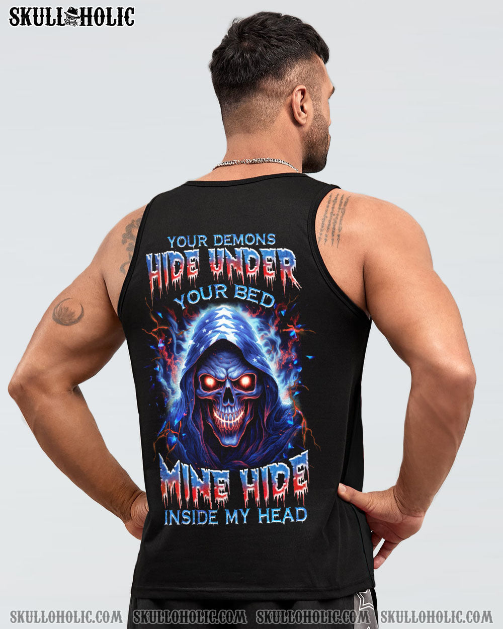 YOUR DEMONS HIDE UNDER YOUR BED SKULL REAPER ALL OVER PRINT - TLNZ2609232