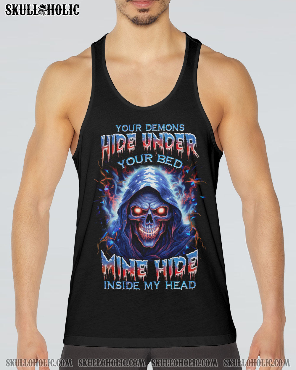 YOUR DEMONS HIDE UNDER YOUR BED SKULL REAPER ALL OVER PRINT - TLNZ2609232