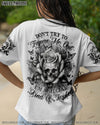 DON'T TRY TO FIGURE ME OUT SKULL ROSE  ALL OVER PRINT   - TLNZ2803253