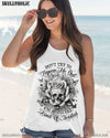 DON'T TRY TO FIGURE ME OUT SKULL ROSE  ALL OVER PRINT   - TLNZ2803253