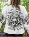 DON'T TRY TO FIGURE ME OUT SKULL ROSE  ALL OVER PRINT   - TLNZ2803253